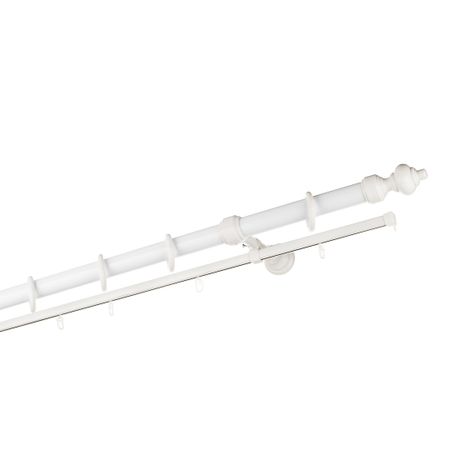 Карниз настенный деревянный двухрядный круглый 300 см d 28 мм белый пазл фигурный деревянный страна сказок мэри поппинс 81 элемент