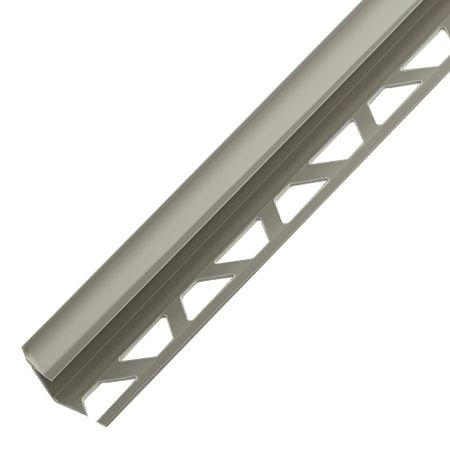 Уголок ПВХ для кафельной плитки внутренний 10 мм 2,5 м серый профиль пвх salag для плитки 6 7мм внутренний 2 5м карамель 027008