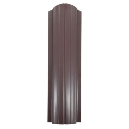 Евроштакетник двухсторонний полукруглый 0,45 мм 105х1800 мм коричневый RAL 8017 фигурный срез