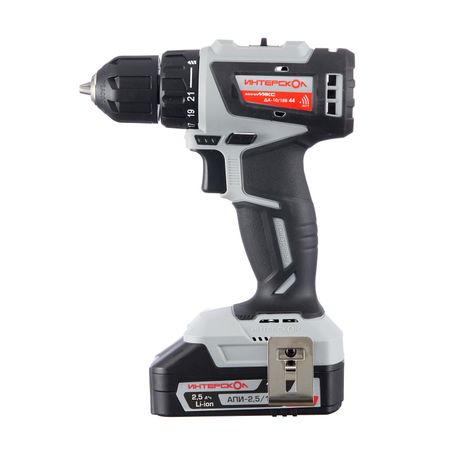 Дрель-шуруповерт аккумуляторная Интерскол ДА-10/18В 44 18 В 2,5 Ач Li-Ion 2 АКБ и ЗУ (759.2.2.45)