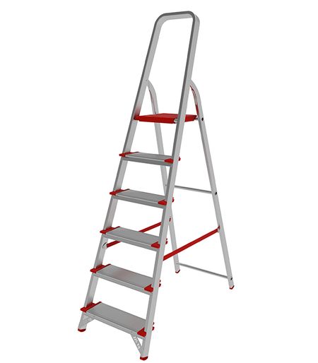 Стремянка алюминиевая 6 ступеней 130 мм усиленная 1,25 м Новая высота симона ратто новая энциклопедия школьника