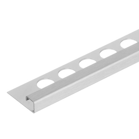 Профиль для плитки до 10 мм окантовочный нержавеющая сталь матовый 2700х30х10,8 мм профиль для плитки лука нерж кант п 10х2700мм матовый