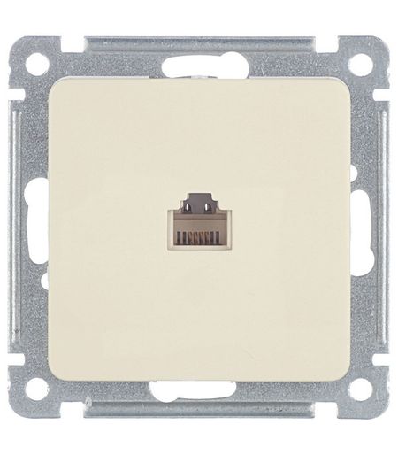 Розетка телефонная Hegel Master встраиваемая слоновая кость RJ11 (РСТ-400-01)