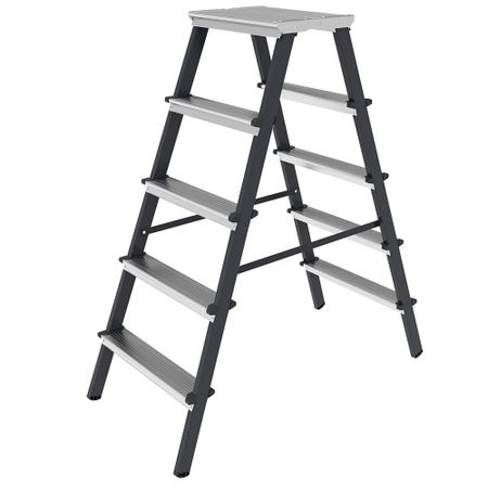 Стремянка алюминиевая 5 ступеней 80 мм двухсторонняя 1,10 м Новая высота вениамин архиепископ новая скрижаль