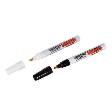 Маркер лаковый для разметки MunHwa Industrial черный/белый грифель 4 мм (2 шт.) маркер краска munhwa   4 мм