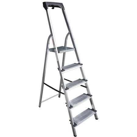 Стремянка алюминиевая 5 ступеней 130 мм с лотком органайзером 1,03 м Новая высота вениамин архиепископ новая скрижаль