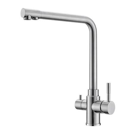 Смеситель для кухни Corsa Deco Prime нержавеющая сталь с высоким изливом с подключением к фильтру однорычажный (966384)