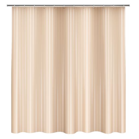 Штора для ванны Fora Полоска 1800х1800 мм полиэстер бежевая (002-A)