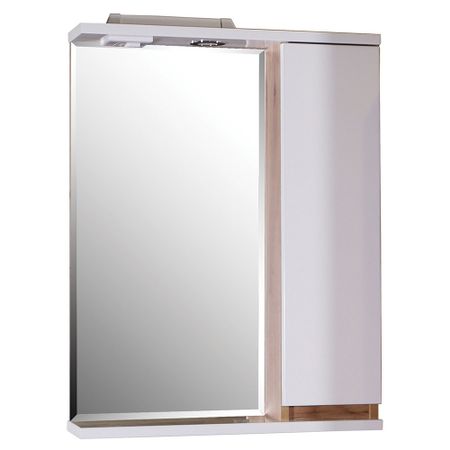 Зеркальный шкаф АСБ-Мебель Марко 60х76х15 см с подсветкой белый/дуб золотой марко д амико сердце мрака