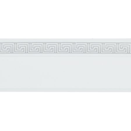 Бленда 50 мм для пластмассового карниза Ариадна 350 см белый с хромом