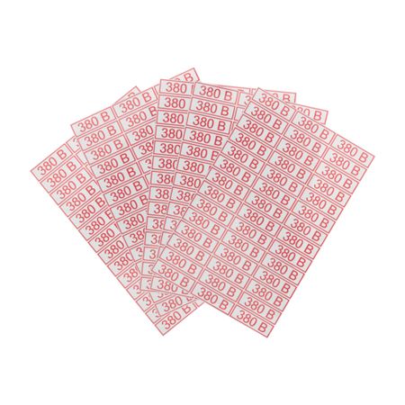 Наклейка Rexant знак электробезопасности 380 В самоклеящаяся 10х30 мм (42 шт. на листе, 5 листов) информационная наклейка ребенок в машине по госту 9 86 0008