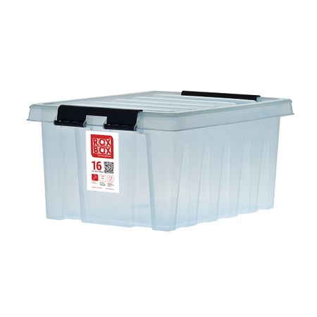 Контейнер для хранения Rox Box (016-00.07) 415х300х194 мм 16 л с крышкой пластиковые прозрачные мини ящики для хранения 100 штук