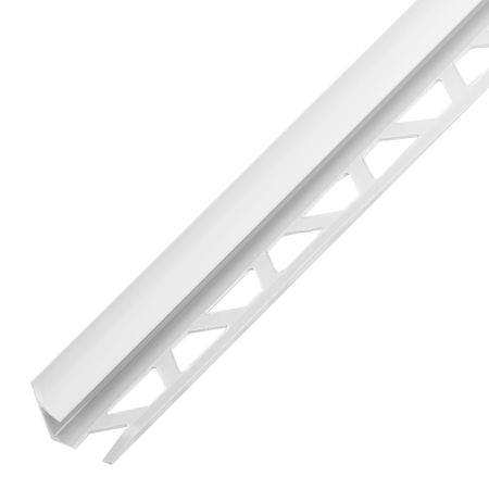 Уголок ПВХ для кафельной плитки внутренний 8 мм 2,5 м светло-серый профиль пвх salag для плитки 6 7мм внутренний 2 5м карамель 027008