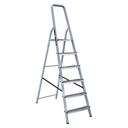 Стремянка стальная 6 ступеней 70 мм 1,26 м Hesler борис семенович рачевский подготовка рабочих мастеров и населения для индустрии и бытового потребления сжиженных углеводородных газов