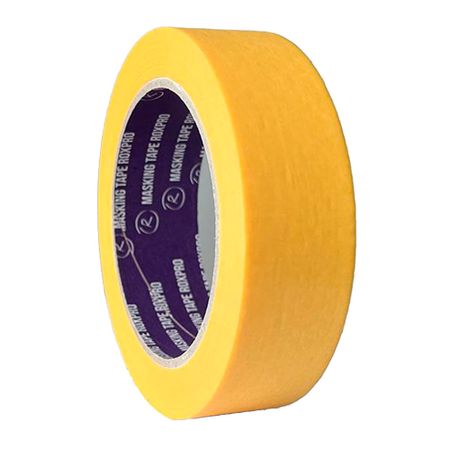 Лента малярная RoxelPro RoxPro 5010 для четкого края желтая 30 мм 50 м (304142)