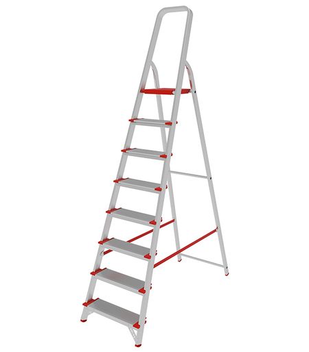 Стремянка алюминиевая 8 ступеней 130 мм усиленная 1,69 м Новая высота вениамин архиепископ новая скрижаль