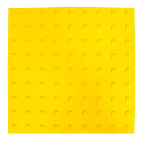 Тактильная плитка ТПУ конус в ряд 500х500х6,5 мм желтая