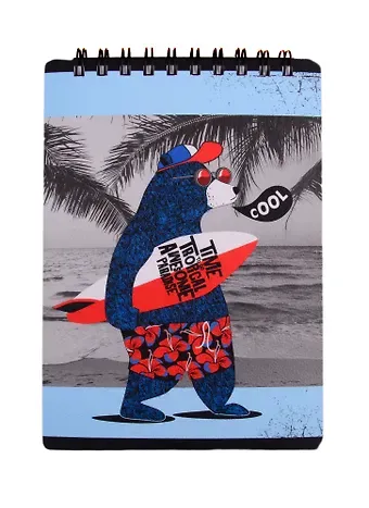 Блокнот , , 102х142 мм, 100 л., клетка, мягкий переплет, спираль. Коллекция 