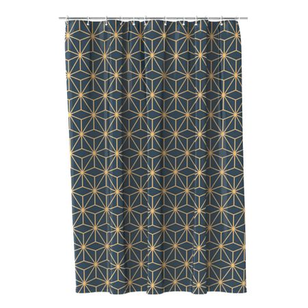 Штора для ванны Fora Мариголд 1800х1800 мм полиэстер синяя (FOR-OL11)