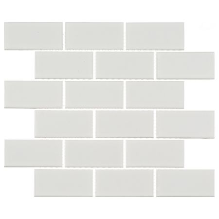 Мозаика Starmosaic Brick White Glossy белая керамическая 295х291х6 мм глянцевая