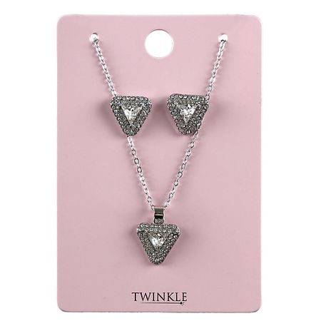 Набор бижутерии TWINKLE Подарочный набор 2Комплект: серьги, подвеска, цепочка