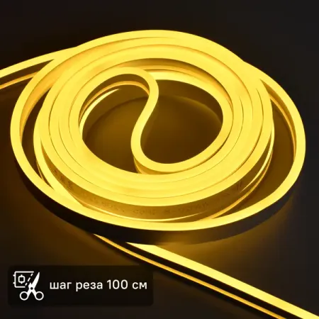 Гибкий неон Iek SMD2835 220В 8 мм 10м 8 Вт/м 120диод/м IP65 3000 К теплый белый свет источник питания tpro show для световых эффектов