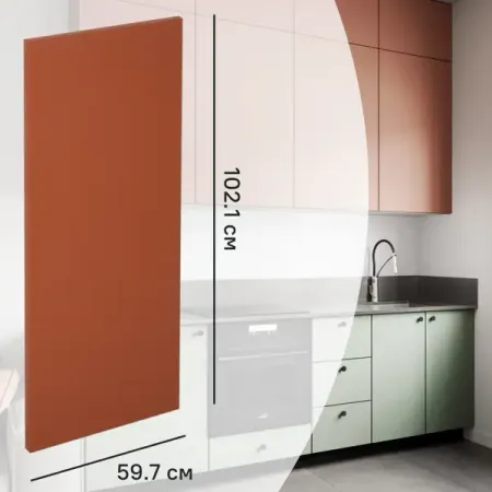 Фасад кухонного шкафа Тара 59.7x102.1 см KONSENSA МДФ цвет терракотовый