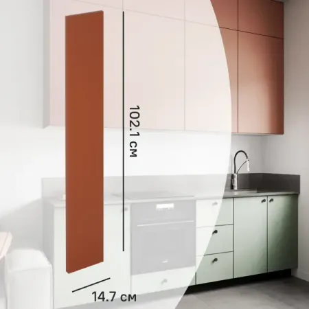 Фасад кухонного шкафа Тара 14.7x102.1 см KONSENSA МДФ цвет терракотовый