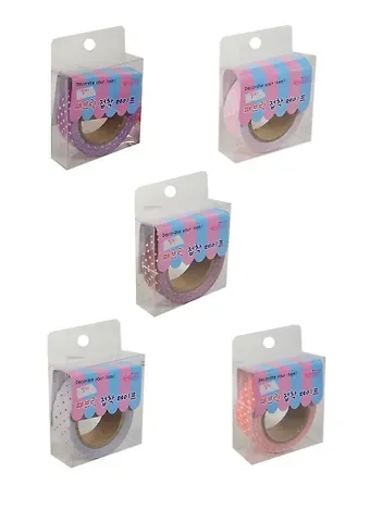 Набор д/творчества Лента текстильная на клеевой основе Горох 1,5см*4м Н2 24308-2