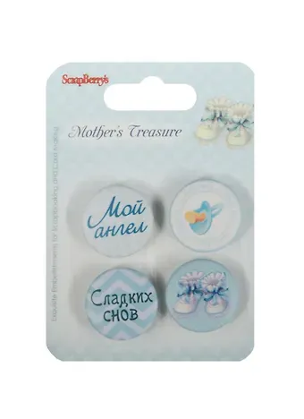 Набор фишек из металла №3-1 Мамины сокровища (ScrapBerry`s) (SCB340001027) (упаковка)