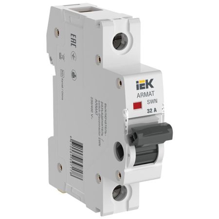 Выключатель-разъединитель IEK Armat SWN 1P 32А 230 В на DIN-рейку (AR-SWN-1-032)