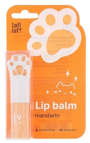 Бальзам для губ Лапка котика (мандарин) (3,2мл) (Lafilaf)