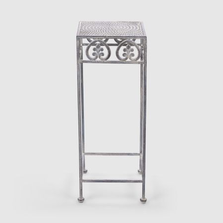 Подставка для цветов Anxi jiacheng металлическая серая 21x21x56 см
