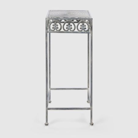Подставка для цветов Anxi jiacheng металлическая серая 27x27x65 см