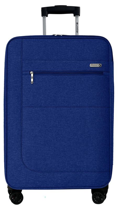 Чемодан Airport мягкий 8 колес синий, размер L виктор сергеевич мишин я из железной бригады