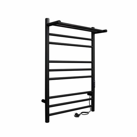 Полотенцесушитель электрический Indigo Line Trinity с полкой 700х432 мм 100 Вт с терморегулятором черный муар