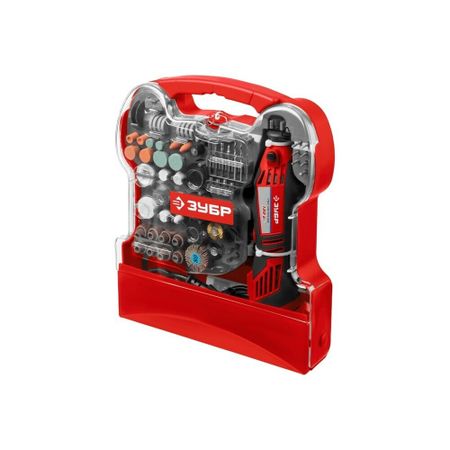 Гравер электрический Зубр ЗГ-130ЭК H172 130 Вт с набором оснастки алмазные сверла onmaiwei 12 шт 6 35 мм