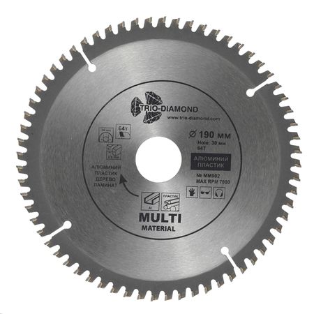 Диск пильный универсальный Trio-Diamond 190х30х1,8 мм 64 зуба (MM902)
