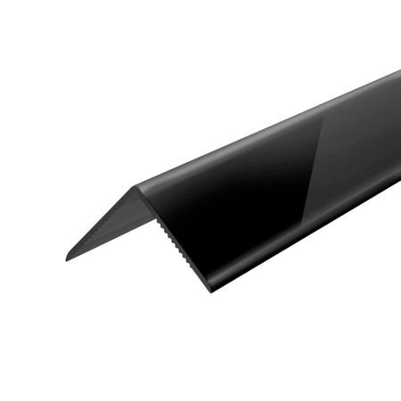 Уголок ПВХ 22х22х2700 мм глянцевый 007-0 черный