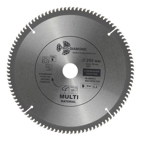 Диск пильный универсальный Trio-Diamond 255х30х2,2 мм 100 зубьев (MM905)