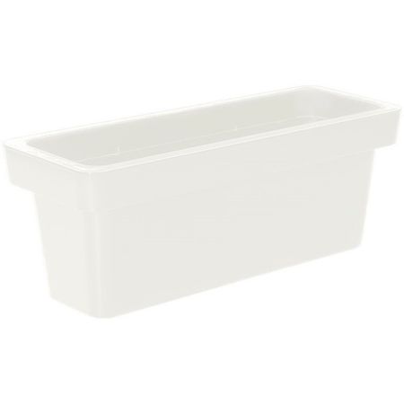 Кашпо декоративное Элластик-Пласт Loft 600х250х250 мм с дренажной вставкой 25 л белое