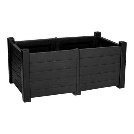 Кашпо декоративное Элластик-Пласт Прованс 970х530х470 мм с дренажной вставкой 130 л шоколад