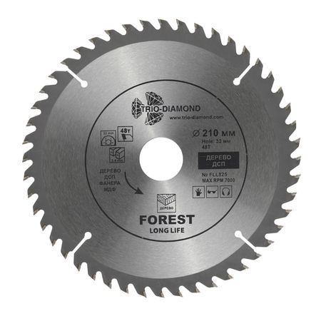 Диск пильный по дереву Trio-Diamond 210х32х1,6 мм 48 зубьев (FLL825)