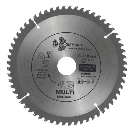 Диск пильный универсальный Trio-Diamond 210х32х1,8 мм 60 зубьев (MM904)