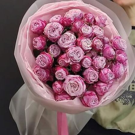 Букет живых цветов SWEET SOFI СТУДИЯ ЦВЕТОВ Кустовые пионовидные розы 15 шт искусственные розы yongsnow 10 шт