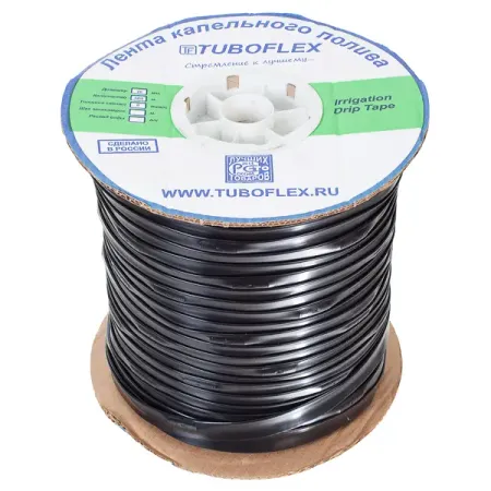 Капельная лента для полива растений Tuboflex 16 мм шаг эмиттеров 30 см 500 м
