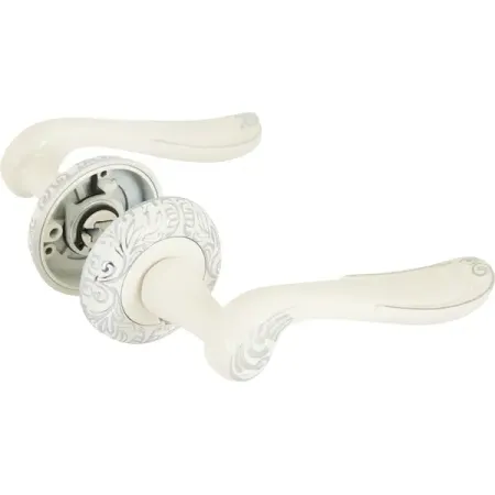 Дверные ручки AL 159 W комплект цвет белый хром