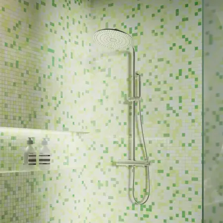 Мозаика стеклянная KREAFORTA зеленая 300x300x4 мм