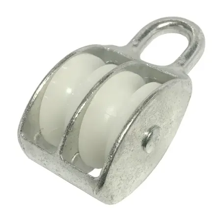 Блок двойной с проушиной и шкивом 2x15 мм сталь оцинкованная 1 шт.