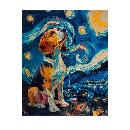 Картина на холсте Ночь бигля 40x50 см